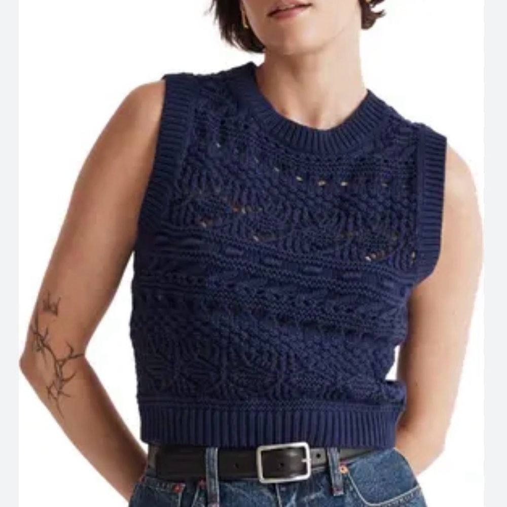 Madewell Navy Knit Sweater Vest